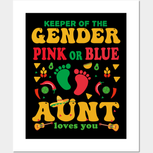 Pregnancy Announcement Cinco De Mayo Gender Keeper aunt Tee Posters and Art